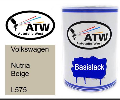 Volkswagen, Nutria Beige, L575: 500ml Lackdose, von ATW Autoteile West.